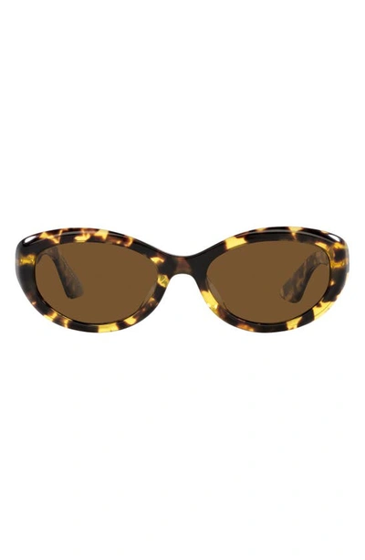 Shop Oliver Peoples X Khaite 1969c 53mm Oval Sunglasses In Dark Tortoise