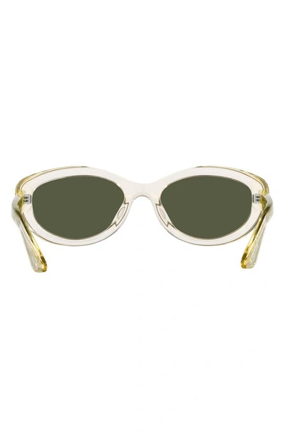 Shop Oliver Peoples X Khaite 1969c 53mm Oval Sunglasses In Light Beige