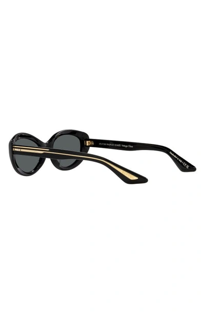Shop Oliver Peoples X Khaite 1969c 53mm Oval Sunglasses In Black
