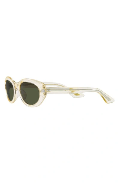 Shop Oliver Peoples X Khaite 1969c 53mm Oval Sunglasses In Light Beige