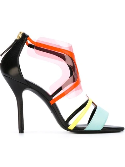 Pierre Hardy Leather Strappy Sandals In Orange