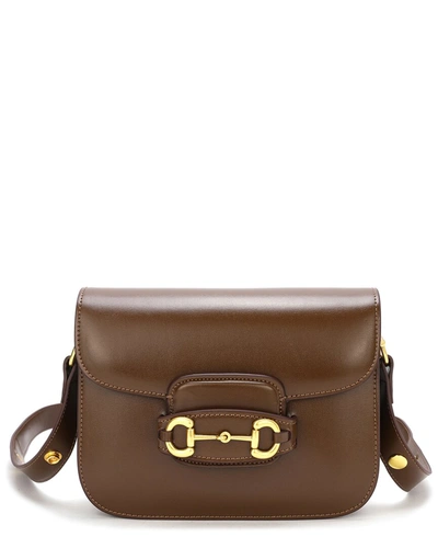 Shop Tiffany & Fred Smooth Leather Fold-over Messenger Bag In Brown