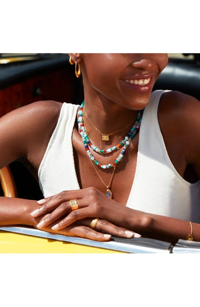 Monica Vinader Gold Freedom Multi Gemstone Beaded Necklace Freedom Stones In Yellow Gold