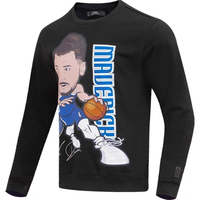 Shop Post Pro Standard Luka Dončić Black Dallas Mavericks Avatar Pullover Sweatshirt