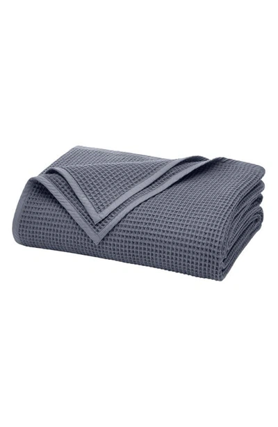Shop Boll & Branch Waffle Organic Cotton Blanket In Mineral