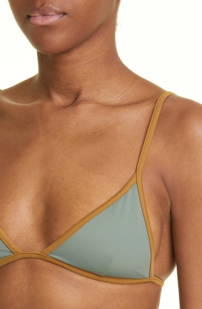Shop Paloma Wool Leiti Triangle Bikini Top In Khaki