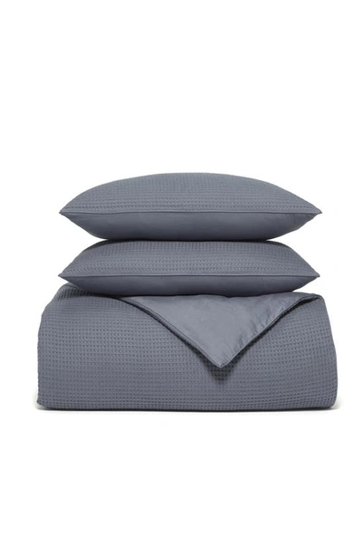 Shop Boll & Branch Waffle Weave Organic Cotton Duvet Cover & Sham Set In Mineral