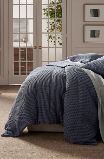 Shop Boll & Branch Waffle Weave Organic Cotton Duvet Cover & Sham Set In Mineral