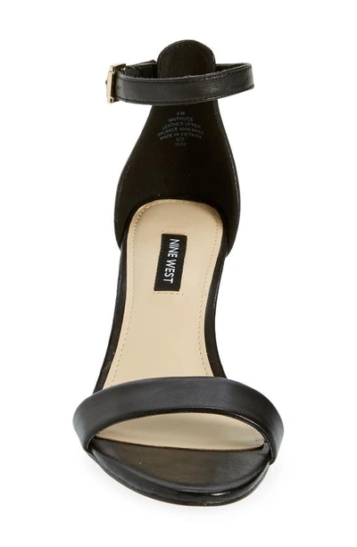 Shop Nine West Pruce Ankle Strap Sandal In Black Leather