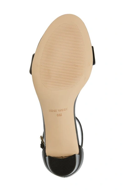 Nine West Pruce Ankle Strap Sandal In Black Leather