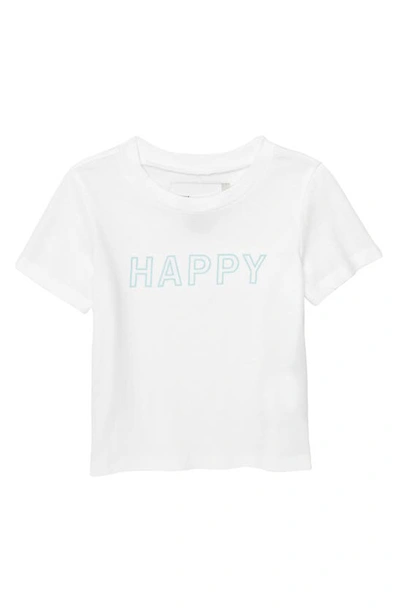 Shop Nordstrom Rack Cotton Graphic T-shirt In White- Blue Happy