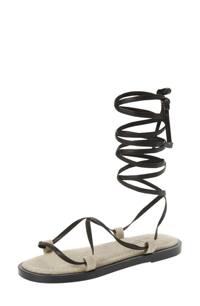 Rag & Bone Infinity Rope And Leather Sandals In Ivory