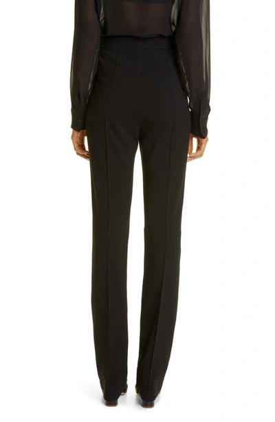 Shop Max Mara Lari Pintuck Pleat Jersey Trousers In Black