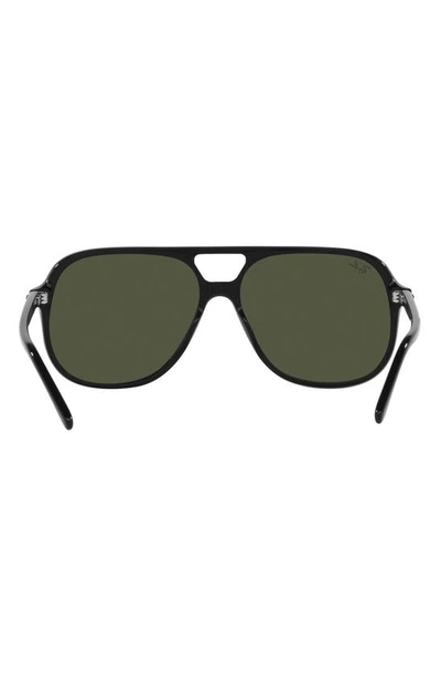 Shop Ray Ban Bill 60mm Square Sunglasses In Black/ Green