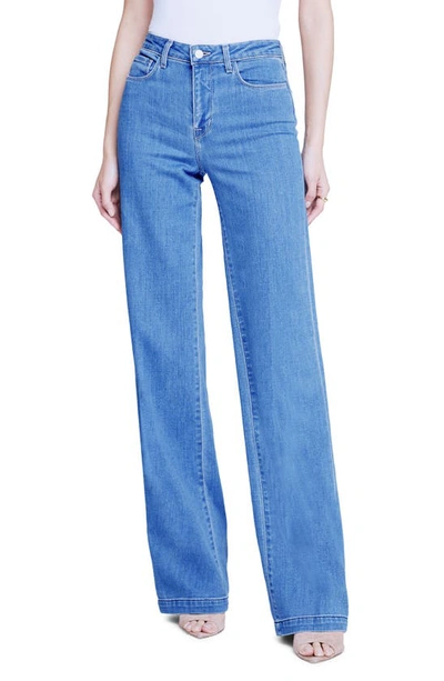 Shop L Agence Clayton Wide Leg Jeans In Salina