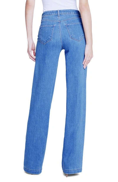 Shop L Agence Clayton Wide Leg Jeans In Salina