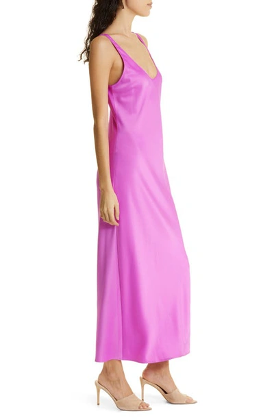 Shop L Agence Akiya Maxi Tank Dress In Bright Violet