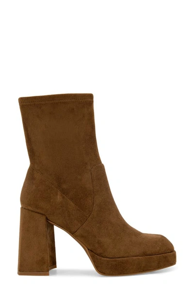 Kenneth Cole New York Block Heel Stretch Bootie In Cognac