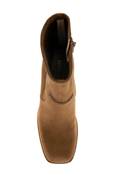 Kenneth Cole New York Block Heel Stretch Bootie In Cognac