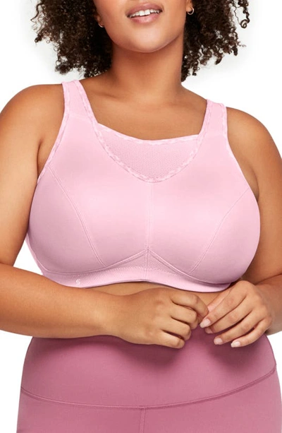 Shop Glamorise No-bounce Camisole Sports Bra In Parfait Pink