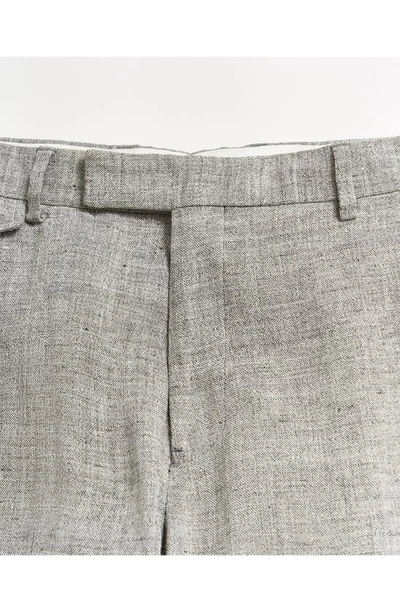 Shop Billy Reid Flat Front Linen Pants In Grey