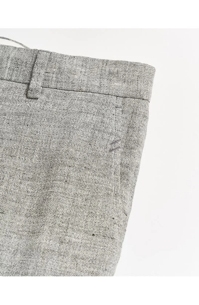Shop Billy Reid Flat Front Linen Pants In Grey