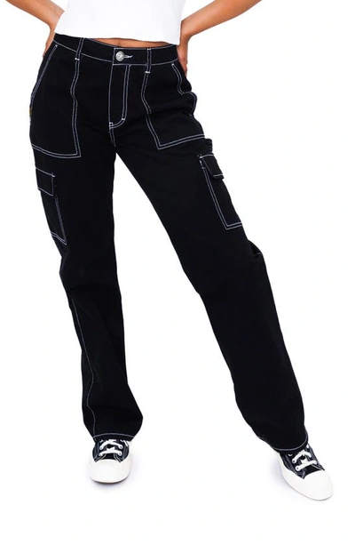 Shop Fivestar General Rigid Cargo Carpenter Jeans In Black