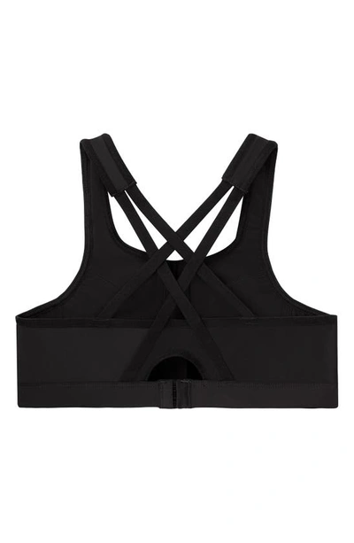 Shop Glamorise Full Figure Zip-up Sports Bra In Black