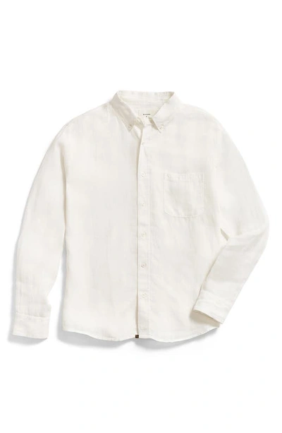 Shop Billy Reid Tuscumbia Standard Fit Linen Button-down Shirt In White