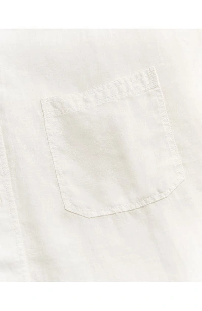 Billy Reid Tuscumbia Standard Fit Linen Button-down Shirt In White
