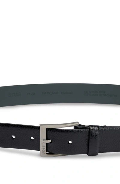 Hugo Boss Elloy Leather Belt In Black