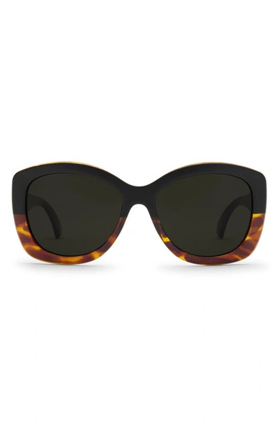 Shop Electric Gaviota Polarized Square Sunglasses In Darkside Tort/ Grey Polar