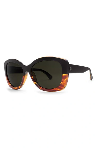 Shop Electric Gaviota Polarized Square Sunglasses In Darkside Tort/ Grey Polar