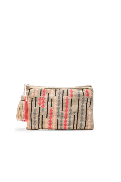 Guanabana Abaco Clutch In Coral & Grey