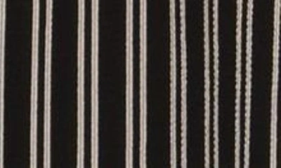 Stripe Sleeveless Blouse In Black Double Layered Stripe