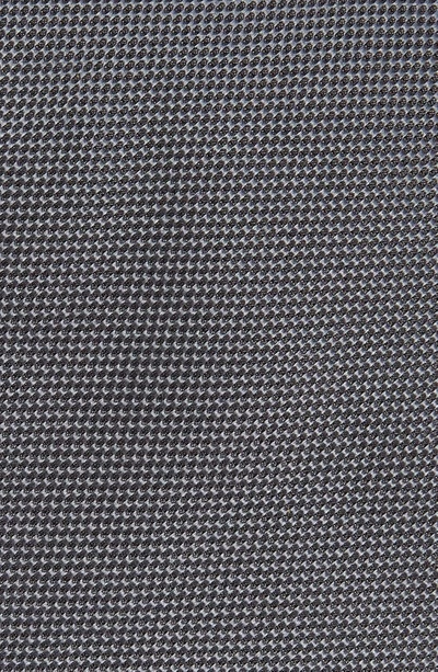 Shop Hugo Boss Solid Grey Silk Tie In Charcoal Grey