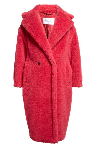 Shop Max Mara Tedgirl Alpaca, Virgin Wool & Silk Coat In Raspberry