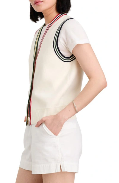 Shop Alex Mill Roland Vest In Ivory Combo