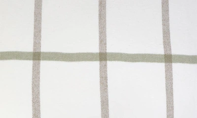 Pom Pom At Home Copenhagen Plaid Cushion In White/olive
