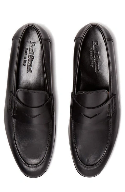 Shop Paul Stuart Harlan Penny Loafer In Black Leather