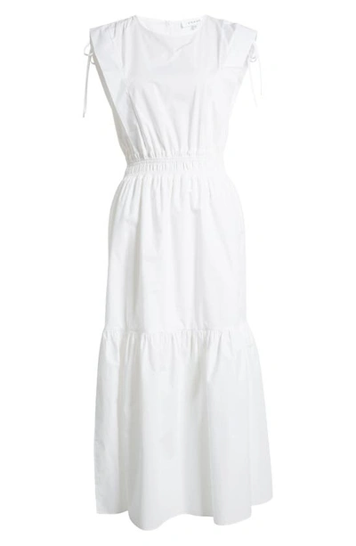 Shop Frame Organic Cotton A-line Dress In Blanc