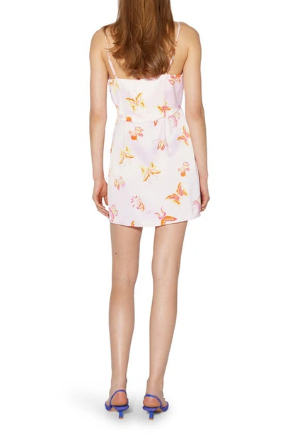 Shop Something New Buffy Butterfly Keyhole Cutout Dress In Lilac Snow Aop Butterfly