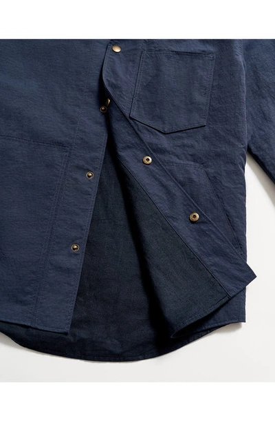 Shop Billy Reid Carrabelle Windbreaker Shirt Jacket In Navy