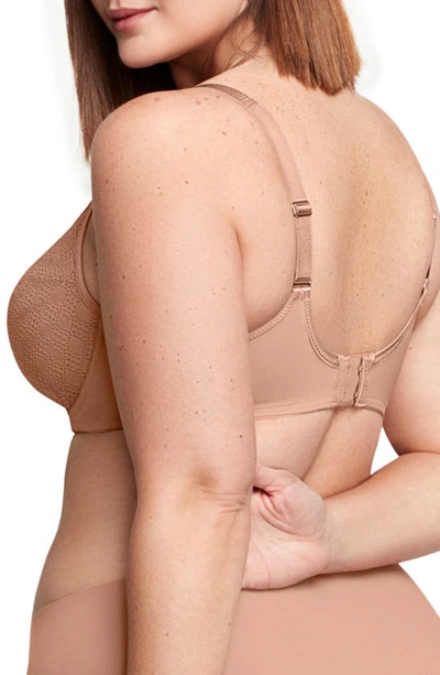Glamorise Full Figure Lace Underwire Bra In Cappuccino