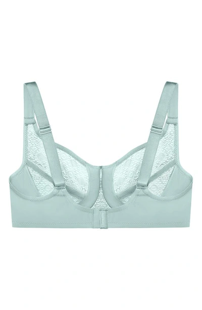 Glamorise Plus Size Full Figure Wonderwire Lace Comfort Bra In Jade