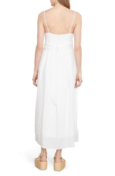 Shop Vince Sleeveless Paneled Maxi Dress In Optic White