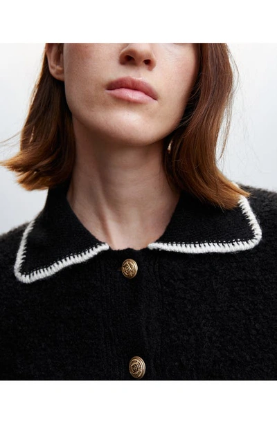 Mango Cardigan Black In Black