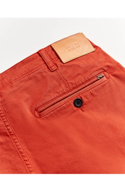 Billy Reid Cotton Blend Chino Shorts In Russet