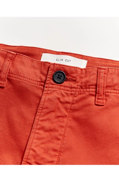 Billy Reid Cotton Blend Chino Shorts In Russet