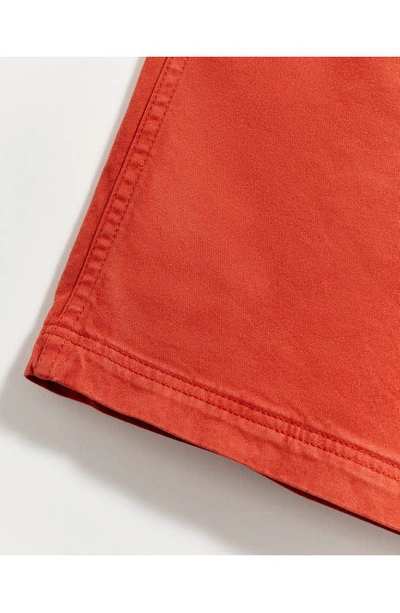 Billy Reid Cotton Blend Chino Shorts In Russet